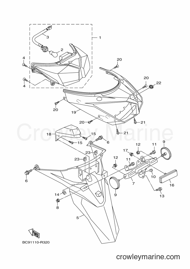 Yamaha Motors YW125 (BC96) [010] - TAILLIGHT