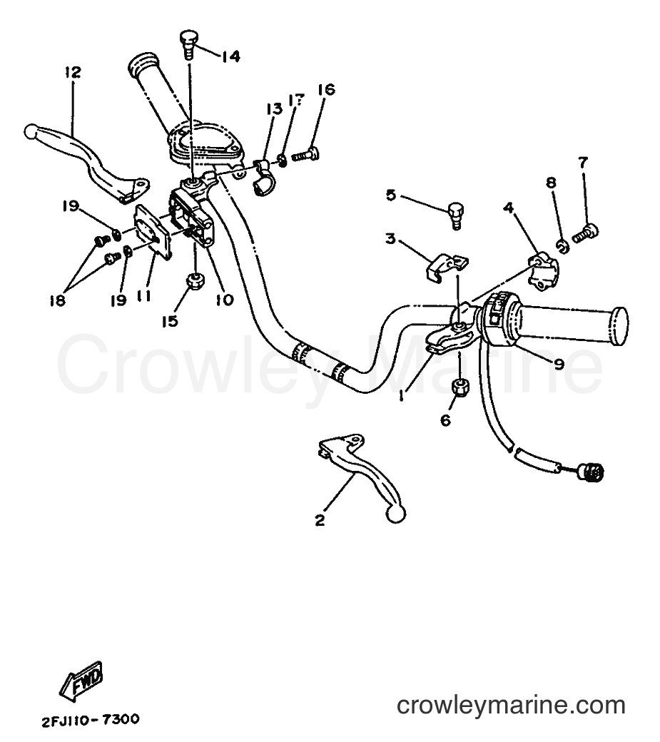 1988 ATV YFM80U - YFM80U (2FJ0) [045] - HANDLE SWITCH & LEVER