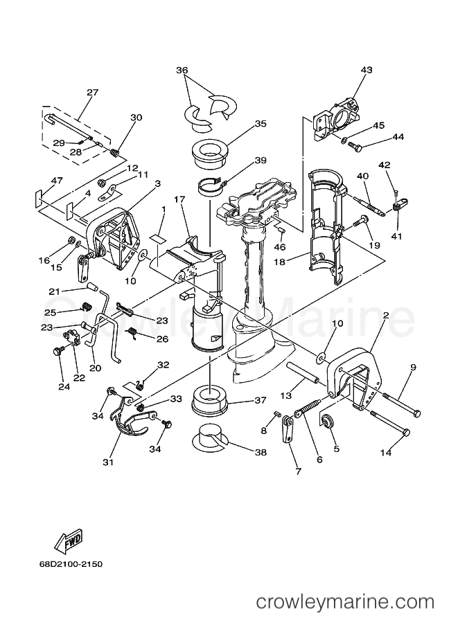 Yamaha Motors F4MSHA (68D2) [110] - BRACKET