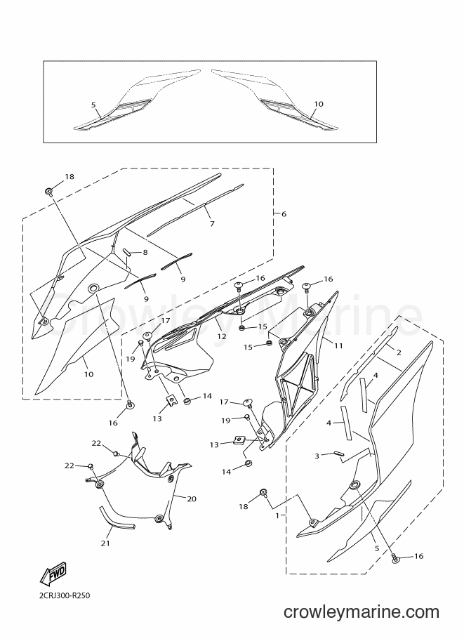 Yamaha Motors YZF-R1 (2CRM) [010] - SIDE COVER