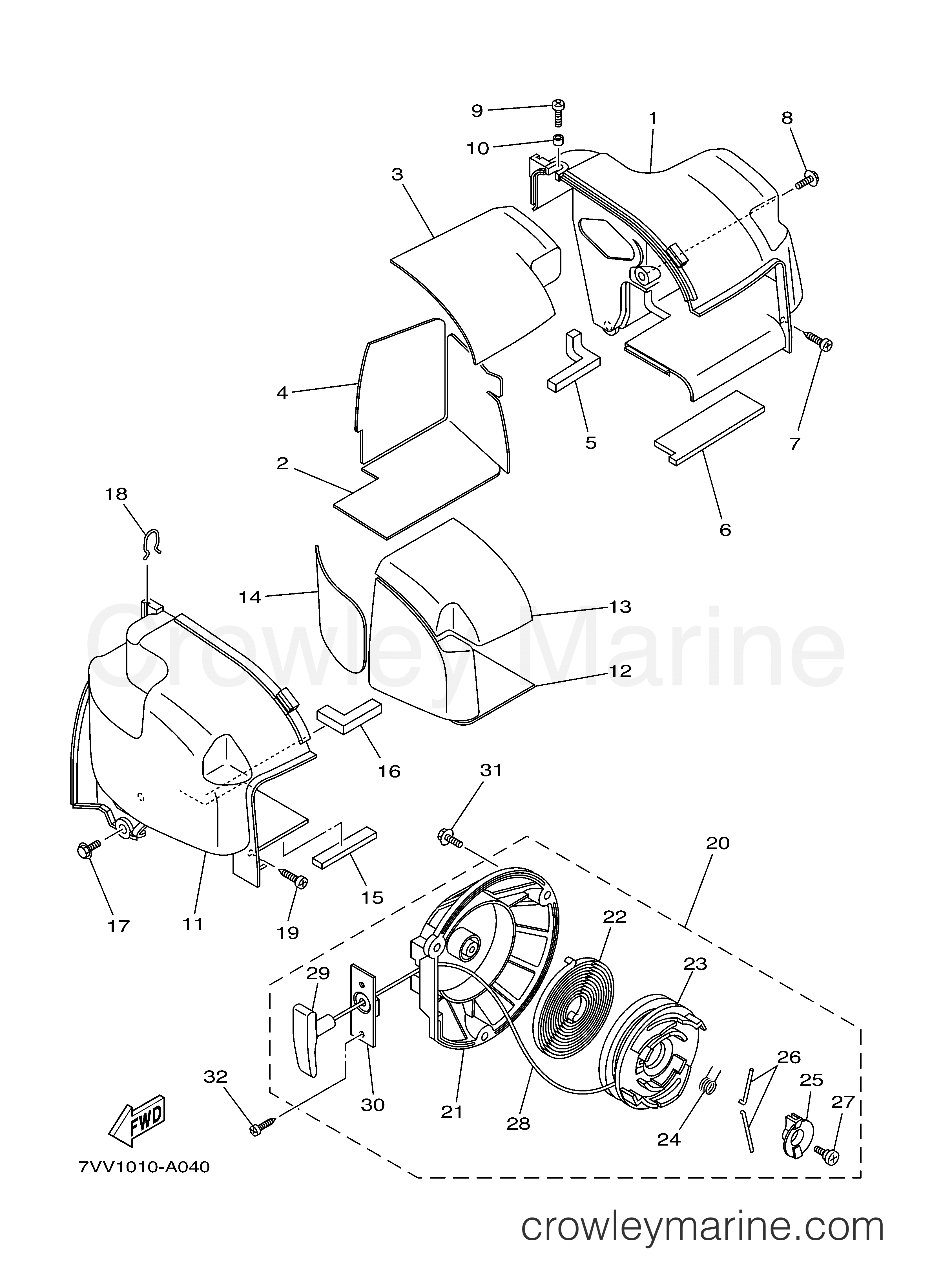 Yamaha Motors EF1000IS - AIR SHROUD STARTER