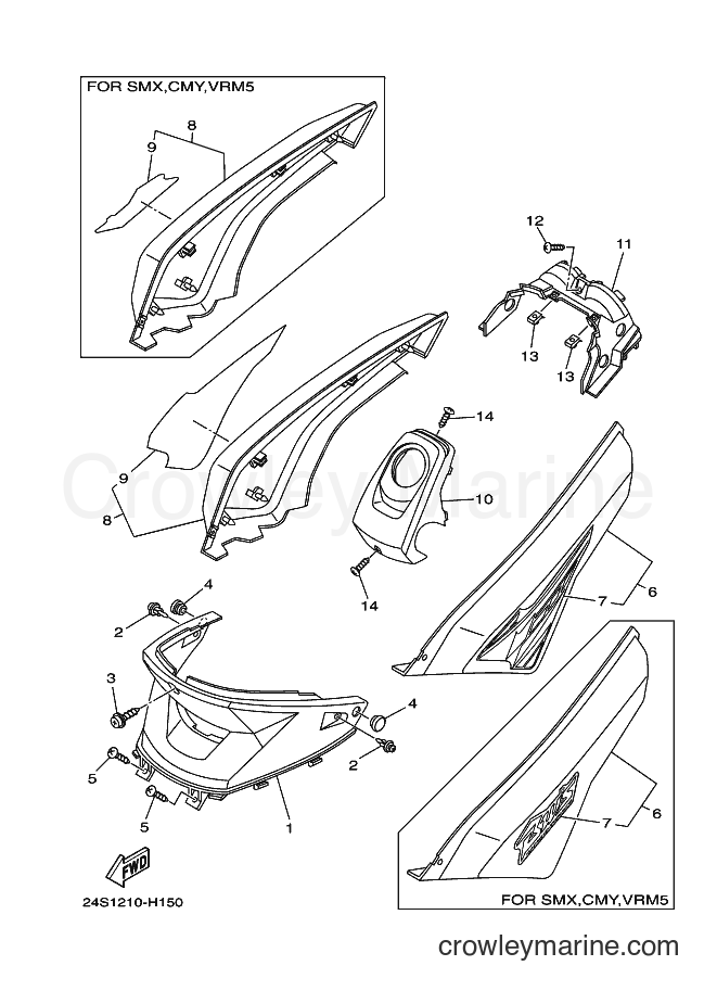 2009 Scooter YW125 - YW125 (37D1) [010] - SIDE COVER