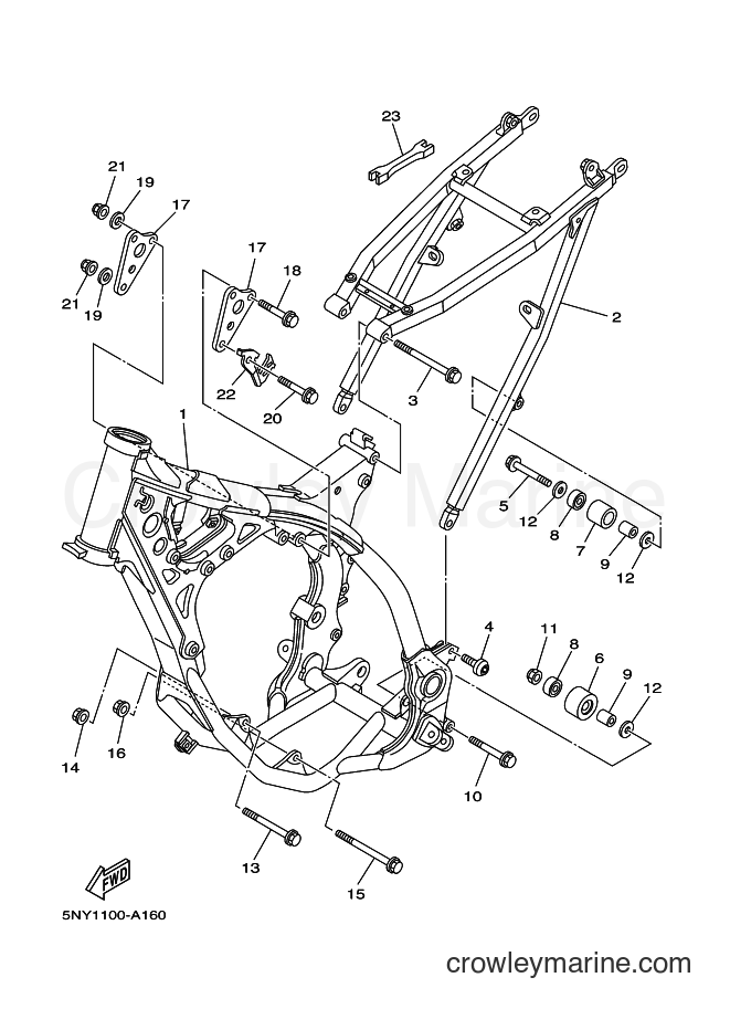 2002 Dirt Bike YZ125 - YZ125 (5NY2) [030] - FRAME
