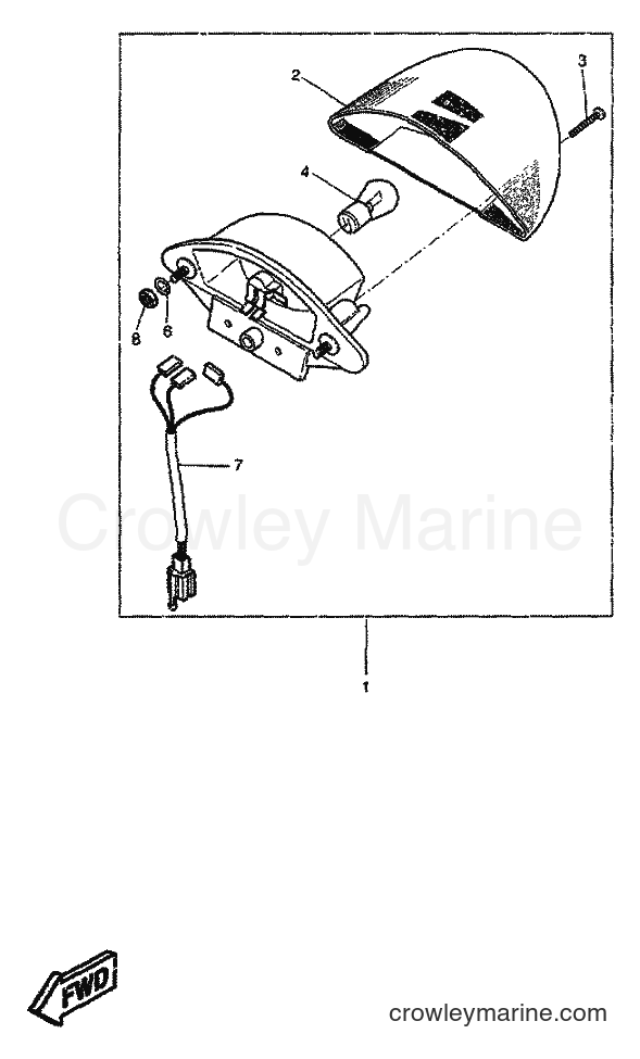 1998 Scooter YQ50 - YQ50 (5CK2) [010] - LUZ DE COLA