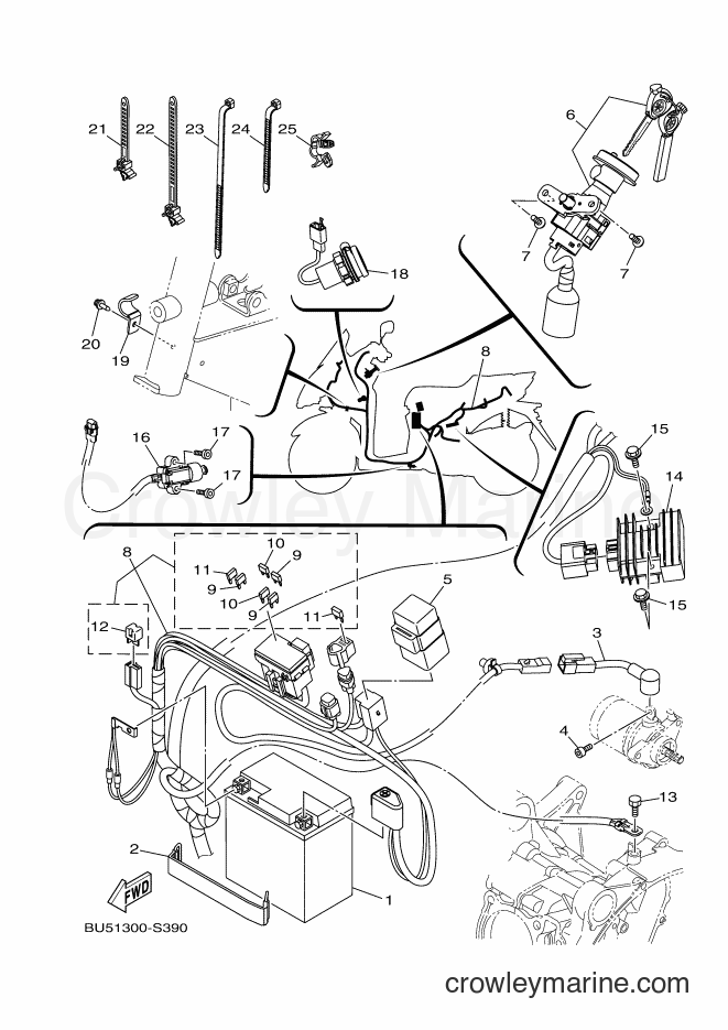 2017 Scooter MWS125-C - MWS125-C (BU51) [010] - ELECTRICAL 1