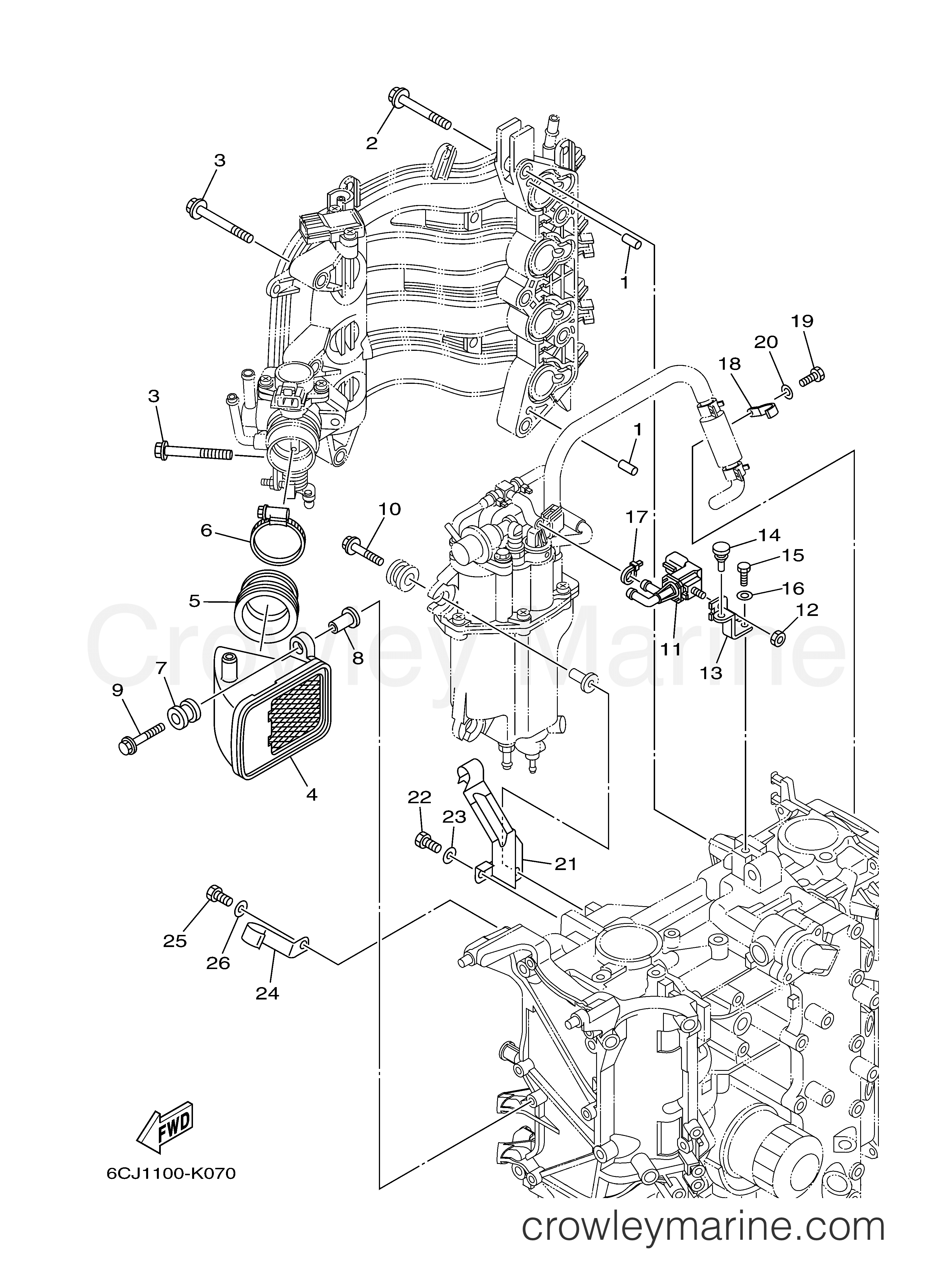 Yamaha Motors F70LA - INTAKE 2