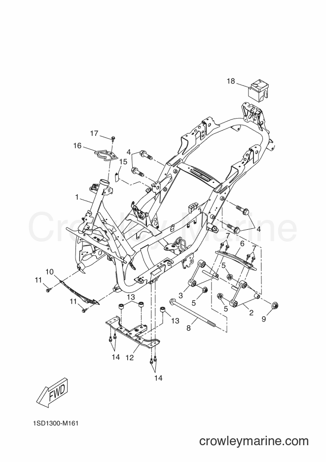 2013 Scooter YP400R - YP400R (1SD1) [010] - FRAME