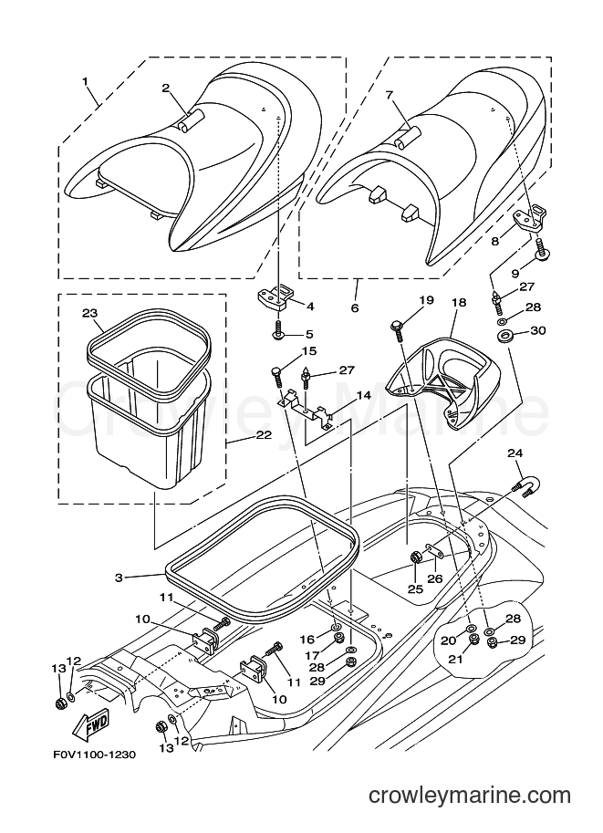 Yamaha Motors XA1200A-A (F0V3) [02A] - SEAT & UNDER LOCKER