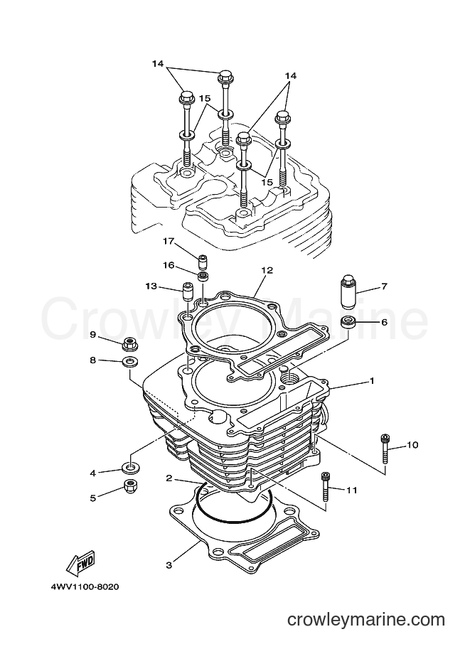 1998 ATV YFM600FWA - YFM600FWA (4WV4) [020] - CYLINDER