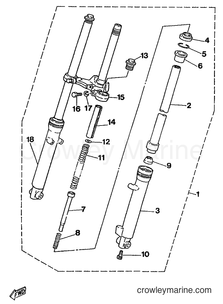 Yamaha Motors ME50 (3UD1) [999] - FRONT FORK