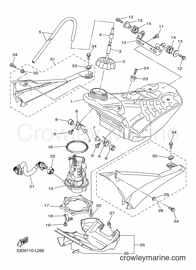 2012 Dirt Bike YZ450F - YZ450F (33DA) [010] - FUEL TANK