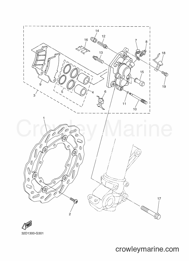 2013 Dirt Bike WR250R - WR250R (32DN) [040] - FRONT BRAKE CALIPER