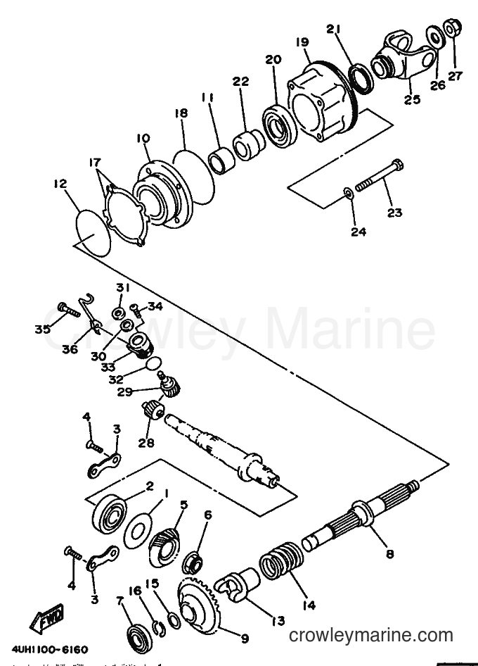 1996 ATV YFM350U - YFM350U (4UH2) [010] - MIDDLE DRIVE GEAR
