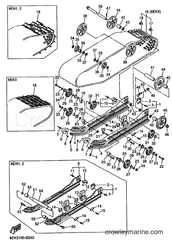2003 Snowmobile SXV700 - SXV700 (8EN2) [010] - TRACK SUSPENSION 1