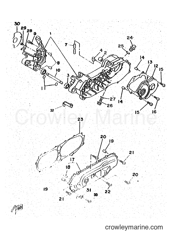1997 Scooter CW50RSP - CW50RSP (4WS4) [010] - CRANKCASE