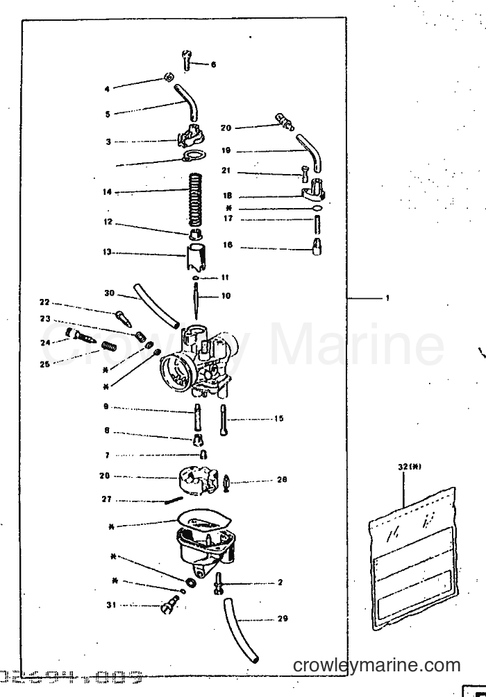 1997 Scooter YN50 - YN50 (5BX1) [010] - CARBURETOR