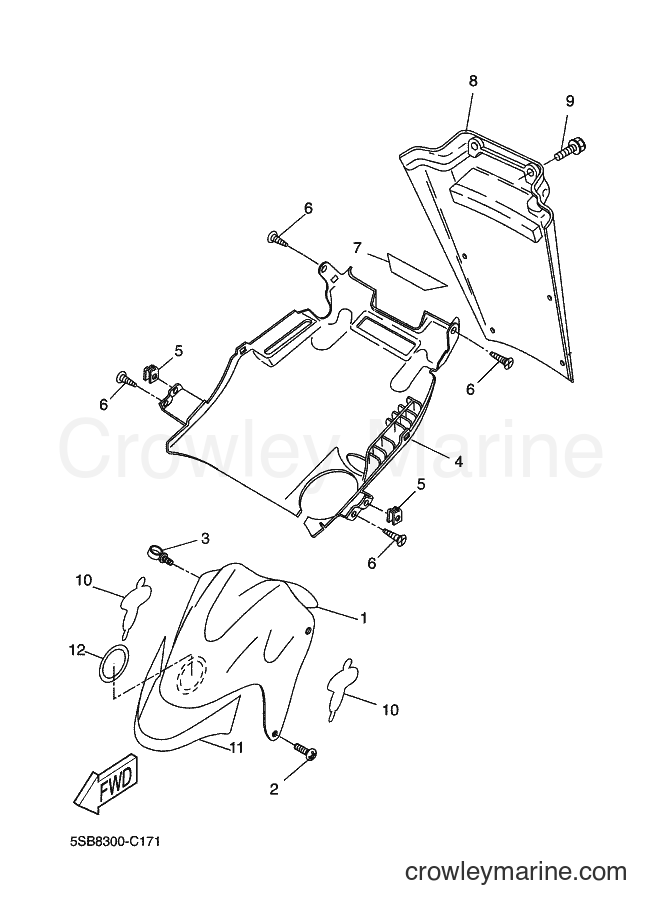 2004 Scooter YQ50L - YQ50L (5SB8) [030] - FRONT FENDER
