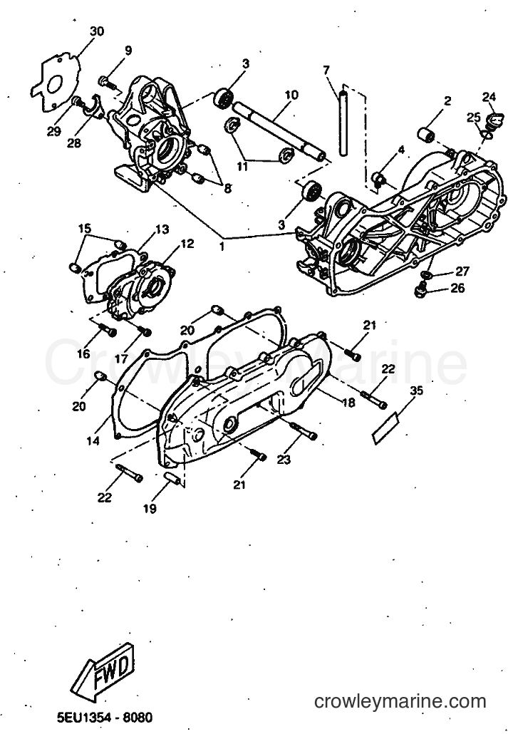 1999 Scooter YH50 - YH50 (5FV1) [010] - CRANKCASE