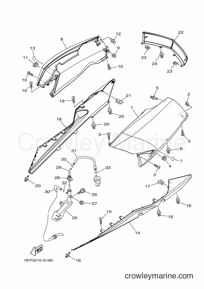 2017 Maxi-Scooter CP250 - CP250 (1B7G) [010] - SIDE COVER