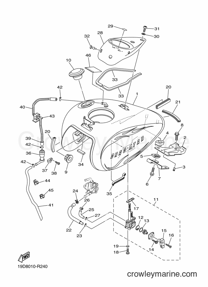 2016 Cruiser XVS250 - XVS250 (19D8) [010] - FUEL TANK