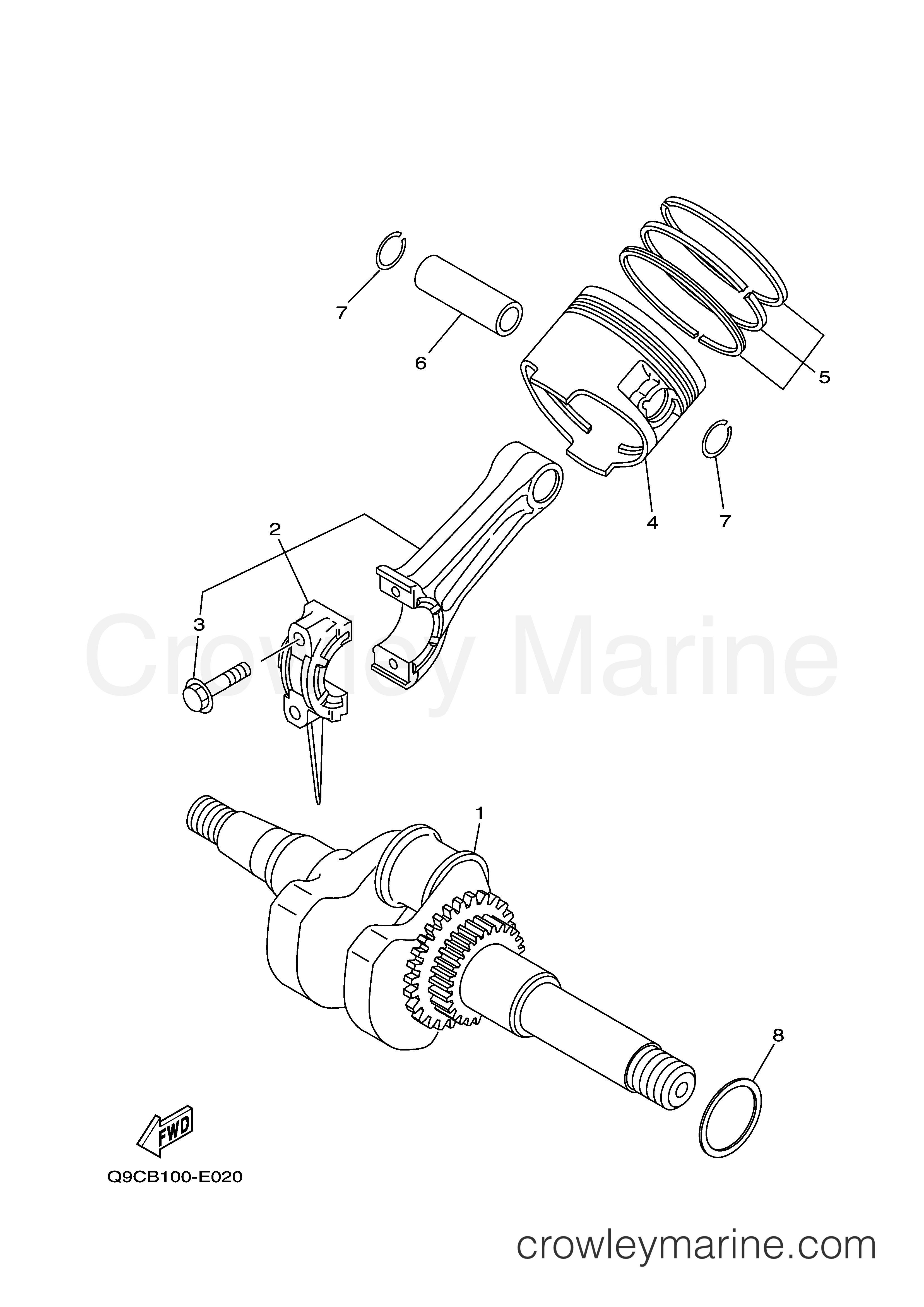 Yamaha Motors YP30GJ - CRANKSHAFT PISTON