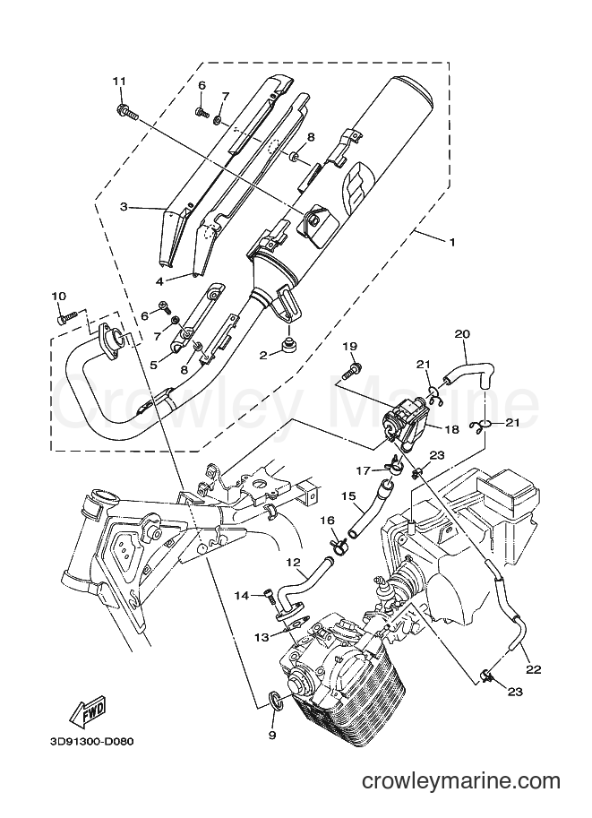 Yamaha Motors YBR125ED (3D96) [010] - EXHAUST