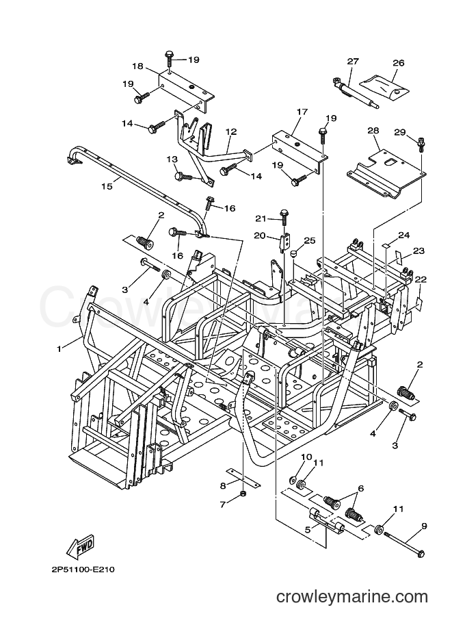 2006 ATV YXR450F - YXR450F (2P52) [010] - FRAME