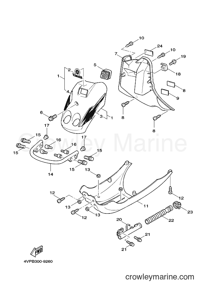 Yamaha Motors YW100 (4VPB) [010] - LEG SHIELD