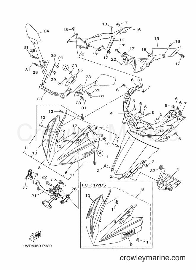 2015 Sport Bike YZF-R25 - YZF-R25 (1WD5) [010] - WINDSHIELD