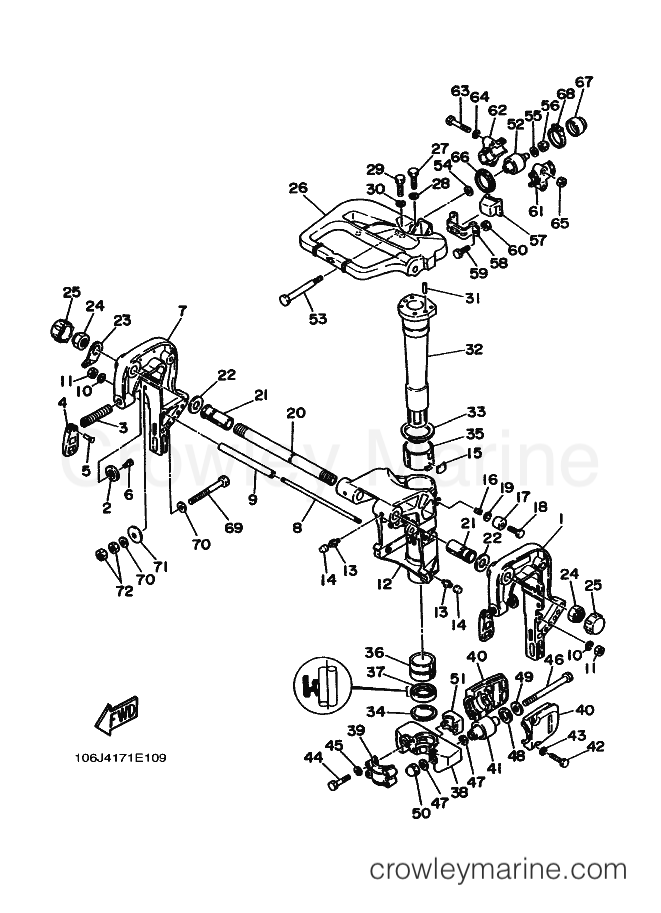 Yamaha Motors E40D (6J4) [010] - BRACKET 1