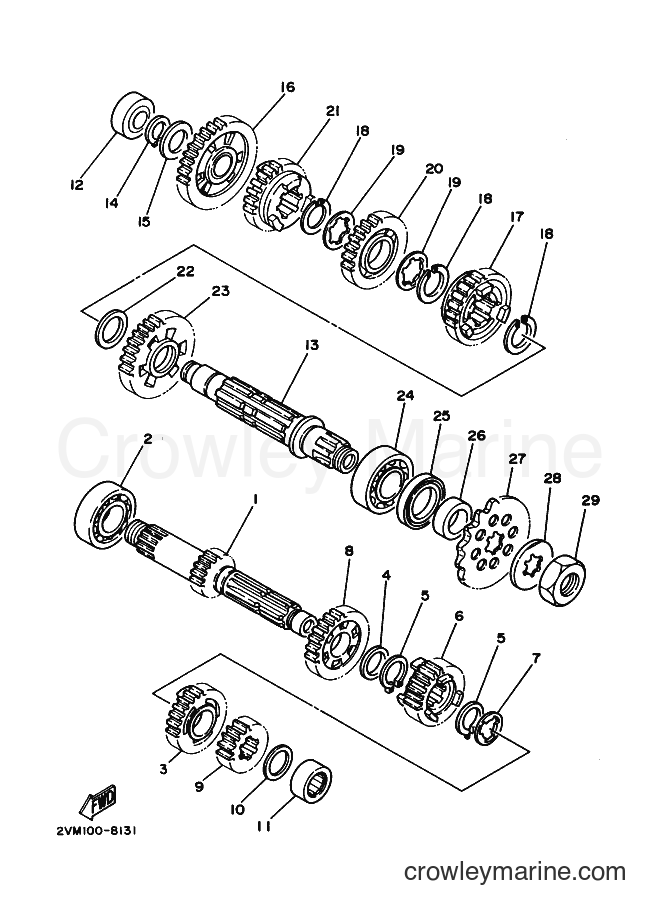 TRANSMISSION - 1988 Dirt Bike YZ250 (YZ250 (2VM0) [010]) - Yamaha