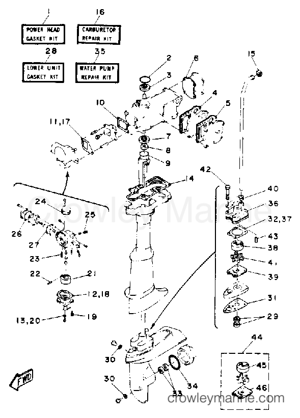 Yamaha Motors 4MLHR - REPAIR KIT
