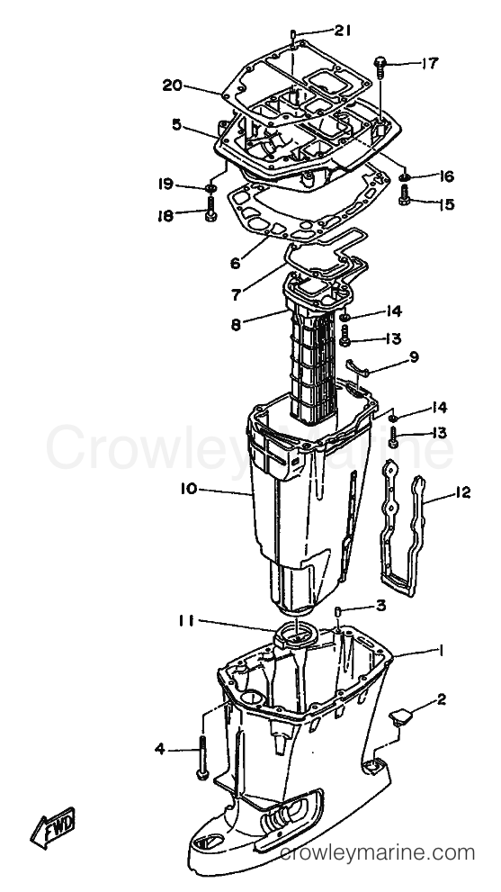 Yamaha Motors 85A (688) [999] - UPPER CASING