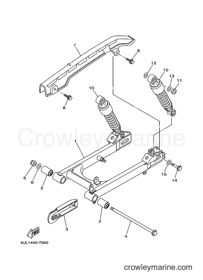 1998 Scooter T105 - T105 (4YS2) [010] - REAR ARM & SUSPENSION