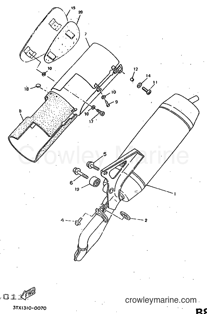 1998 Scooter CW50RSP - CW50RSP (4WT3) [010] - EXHAUST