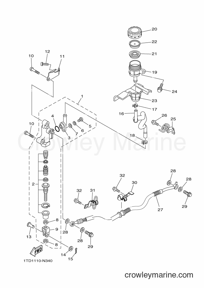 2015 ATV YFZ450R - YFZ450R (1TDH) [010] - REAR MASTER CYLINDER