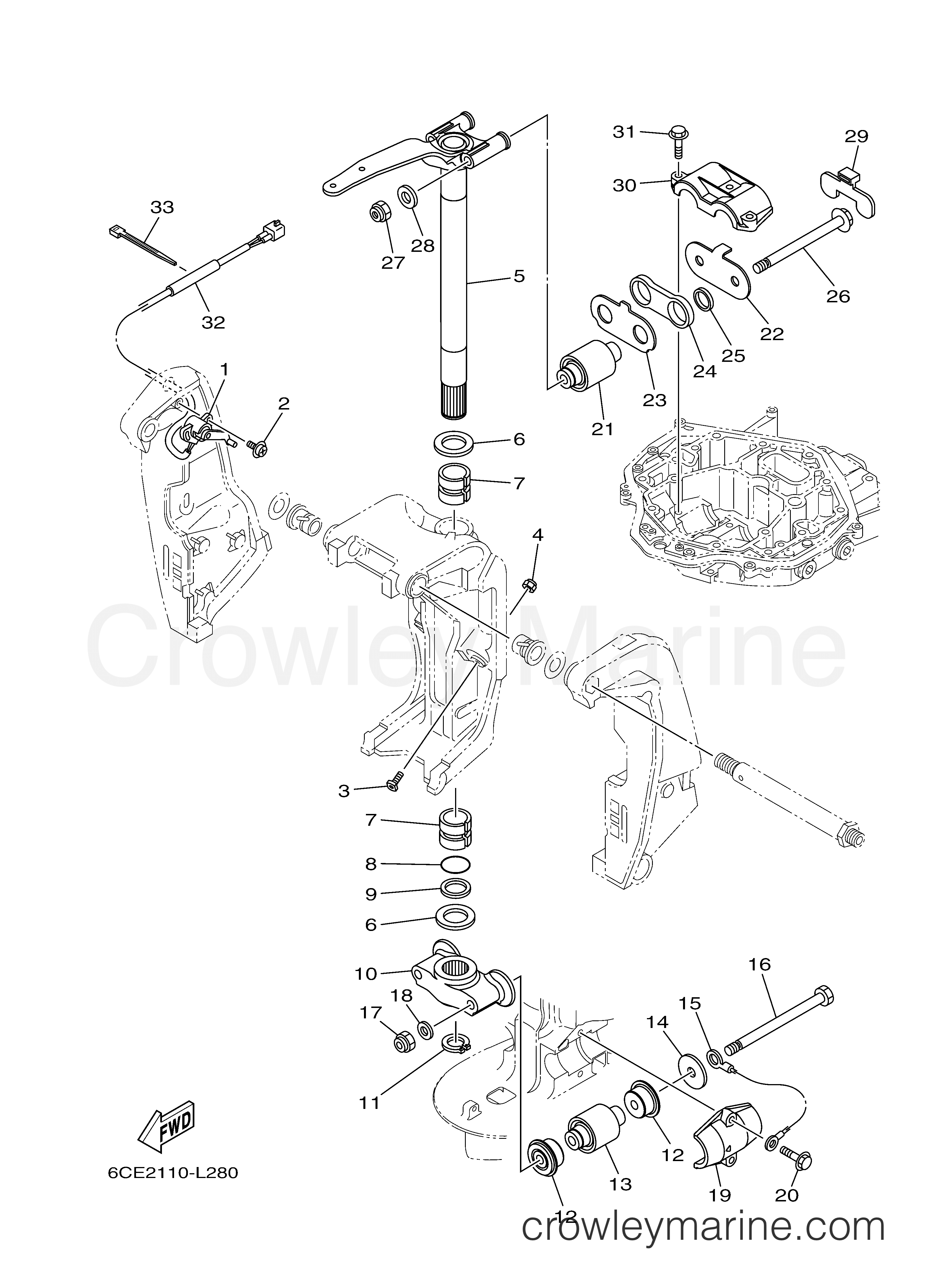 Yamaha Motors F250UCA - BRACKET 2