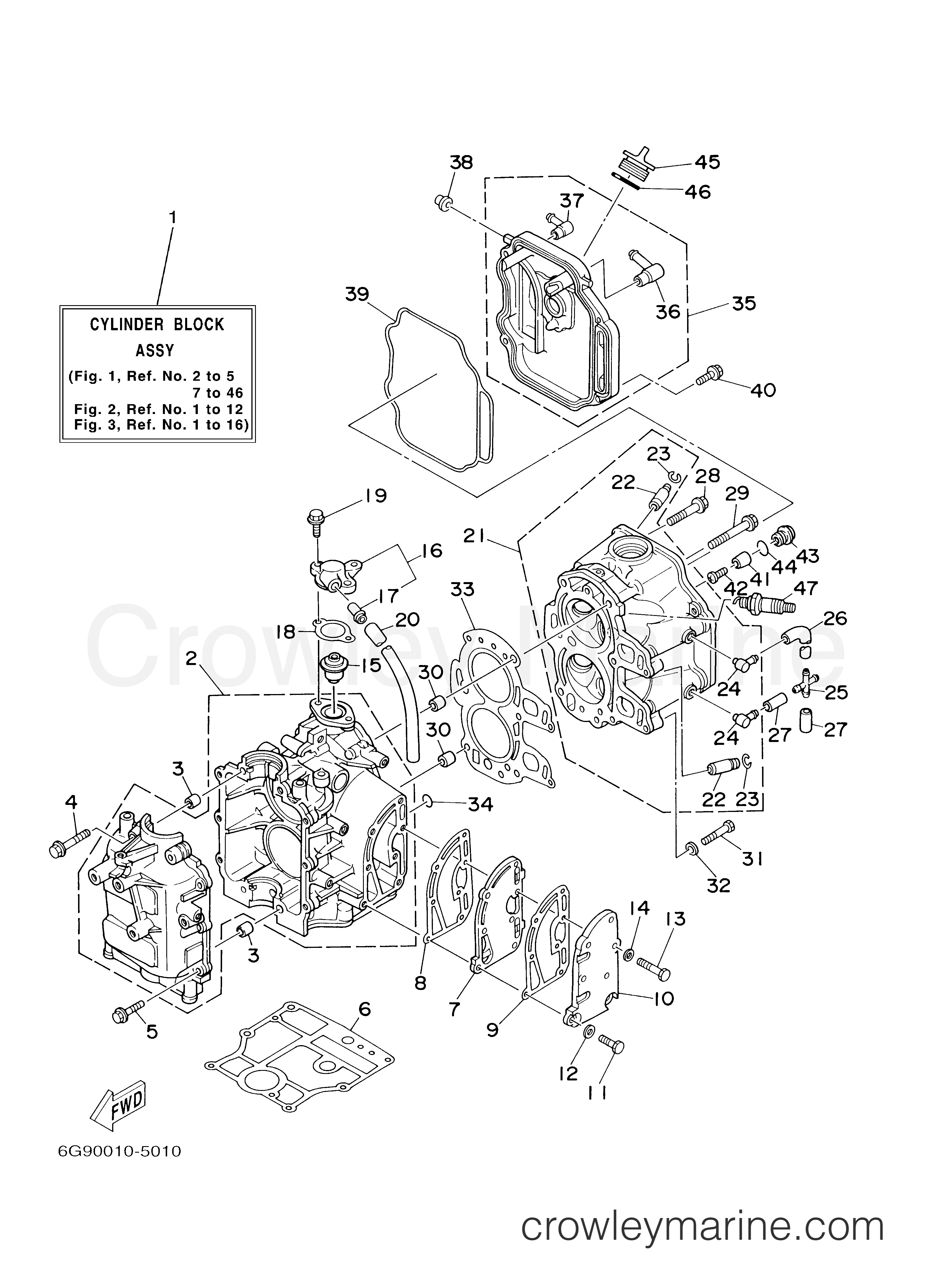 Yamaha Motors T9.9EXRY - CYLINDER CRANKCASE