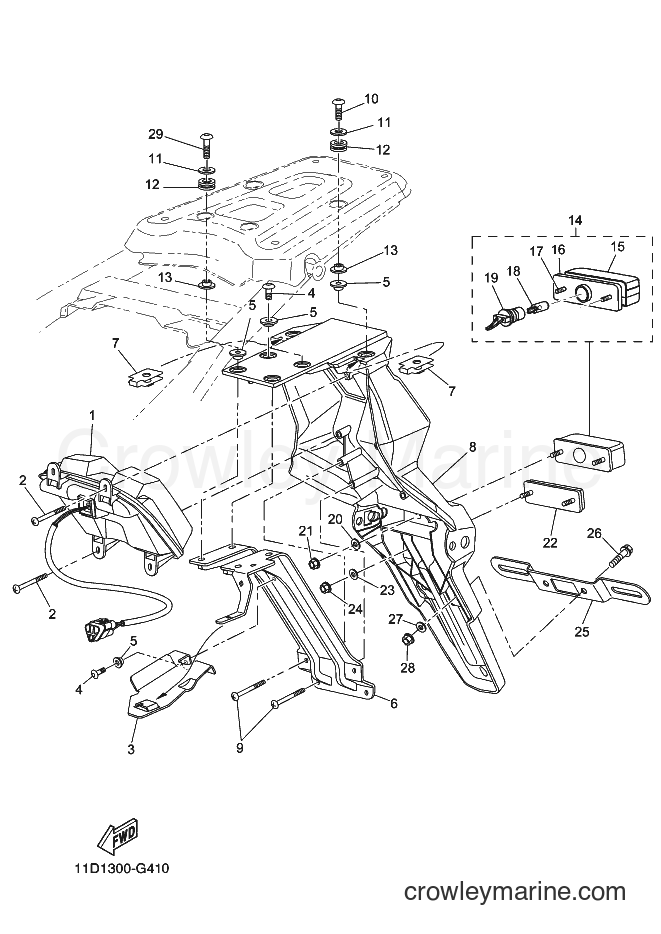 2009 Dirt Bike XT660Z - XT660Z (11D2) [010] - TAILLIGHT