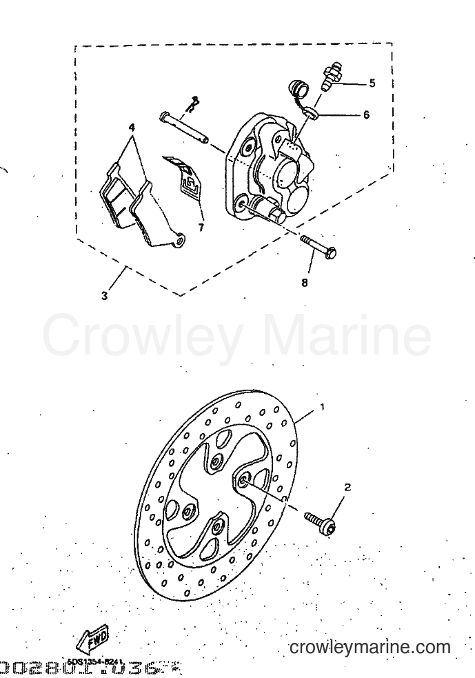 1998 Scooter YP125E - YP125E (5DS6) [010] - FRONT BRAKE CALIPER