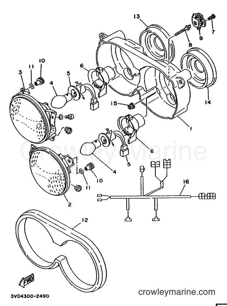 Yamaha Motors TDM850 (4CM2) [999] - ALTERNATE FOR HEADLIGHT