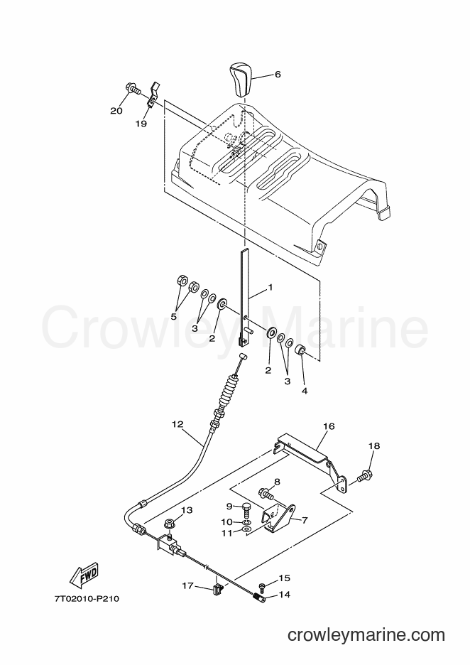 2015 Snowblower YT660 - YT660 (7T02) [010] - THROTTLE LEVER