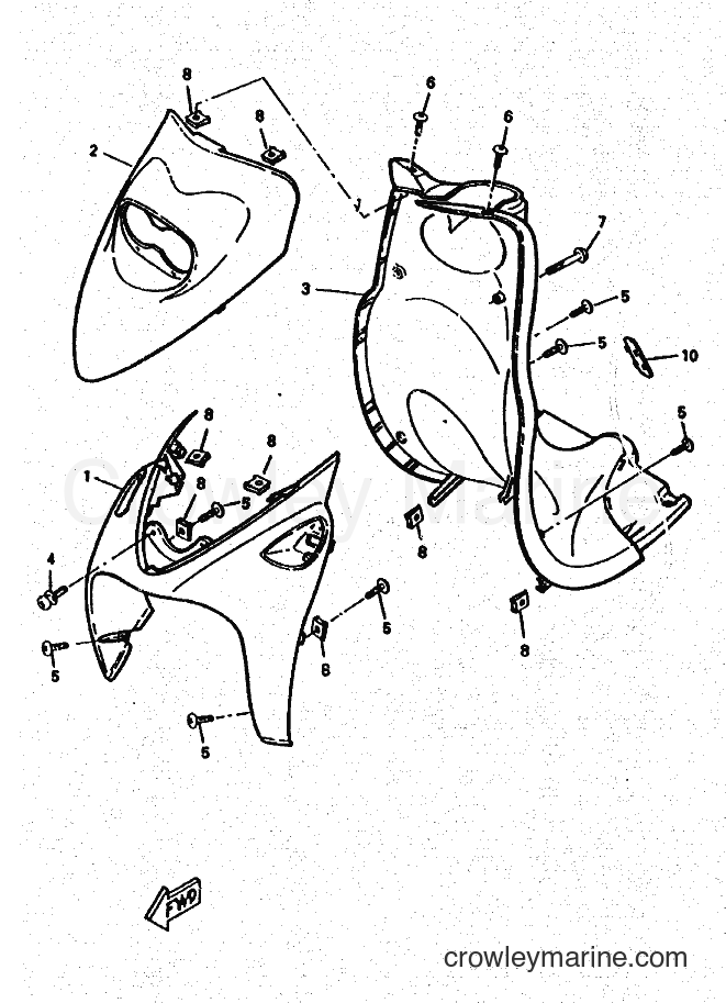 1995 Scooter YM50 - YM50 (4SY1) [010] - LEG SHIELD