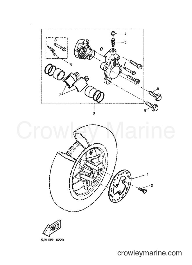 Yamaha Motors EW50 (5LH1) [010] - FRONT BRAKE