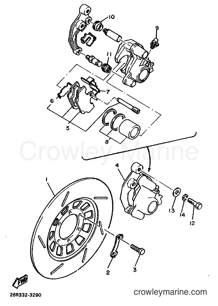 1983 Cruiser XV500 - XV500 (26R0) [010] - FRONT BRAKE