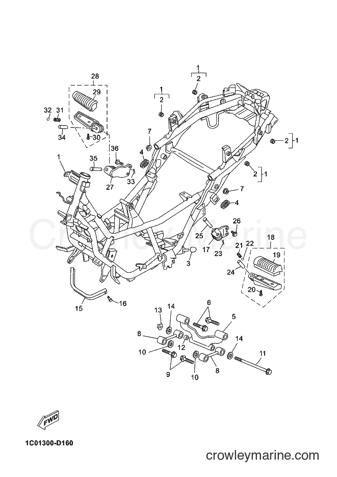2005 Scooter YP250R - YP250R (1C01) [030] - FRAME