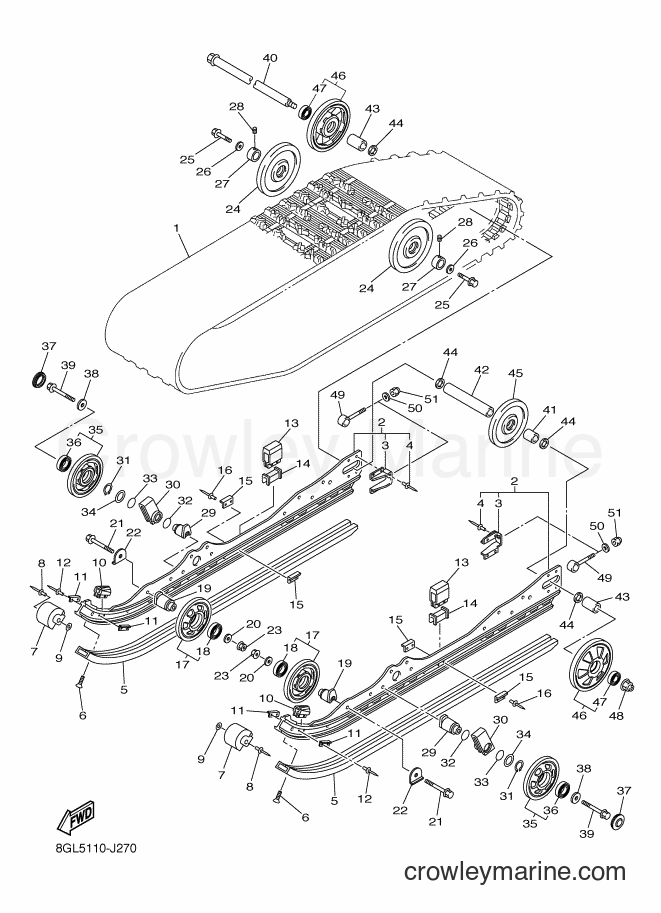 2010 Snowmobile RFX10R - RFX10R (8GL5) [020] - TRACK SUSPENSION 1