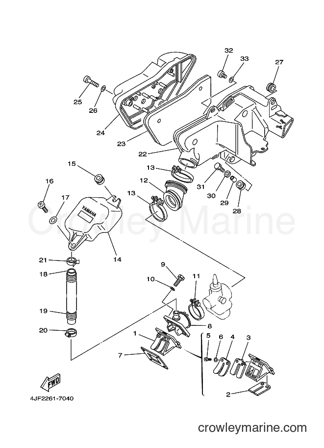 1998 Street Bike RX115 - RX115 (5FS1) [010] - INTAKE