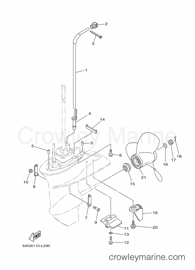 Yamaha Motors F15CMHL (6AGB) [410] - LOWER CASING & DRIVE 2