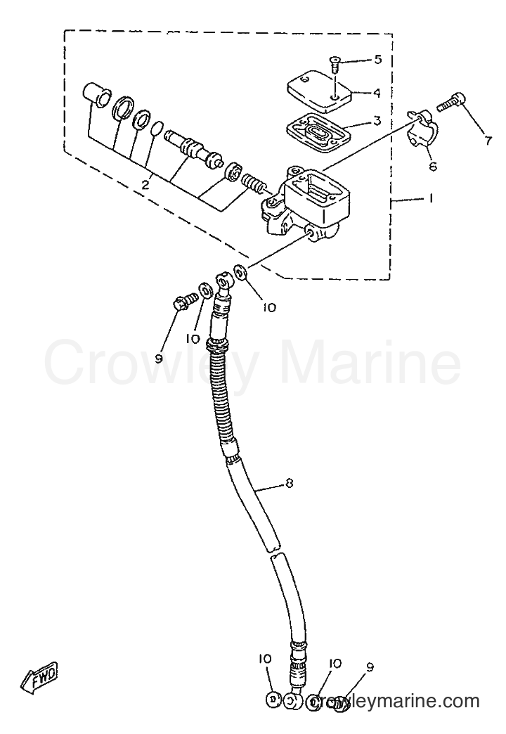 1996 Scooter YA50R - YA50R (4SJ3) [999] - FRONT MASTER CYLINDER